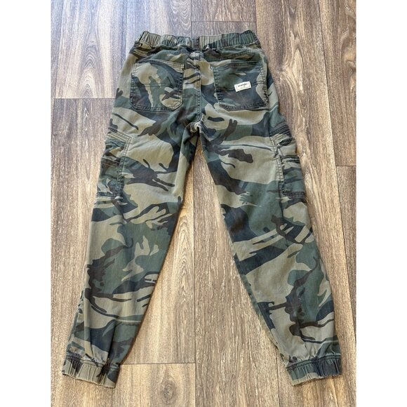 YOUTH BOYS PANTS JOGGERS SIZE 12 GRAY STRETCH CAMOUFLAGE PULL ON DRAWSTRING - Picture 3 of 6